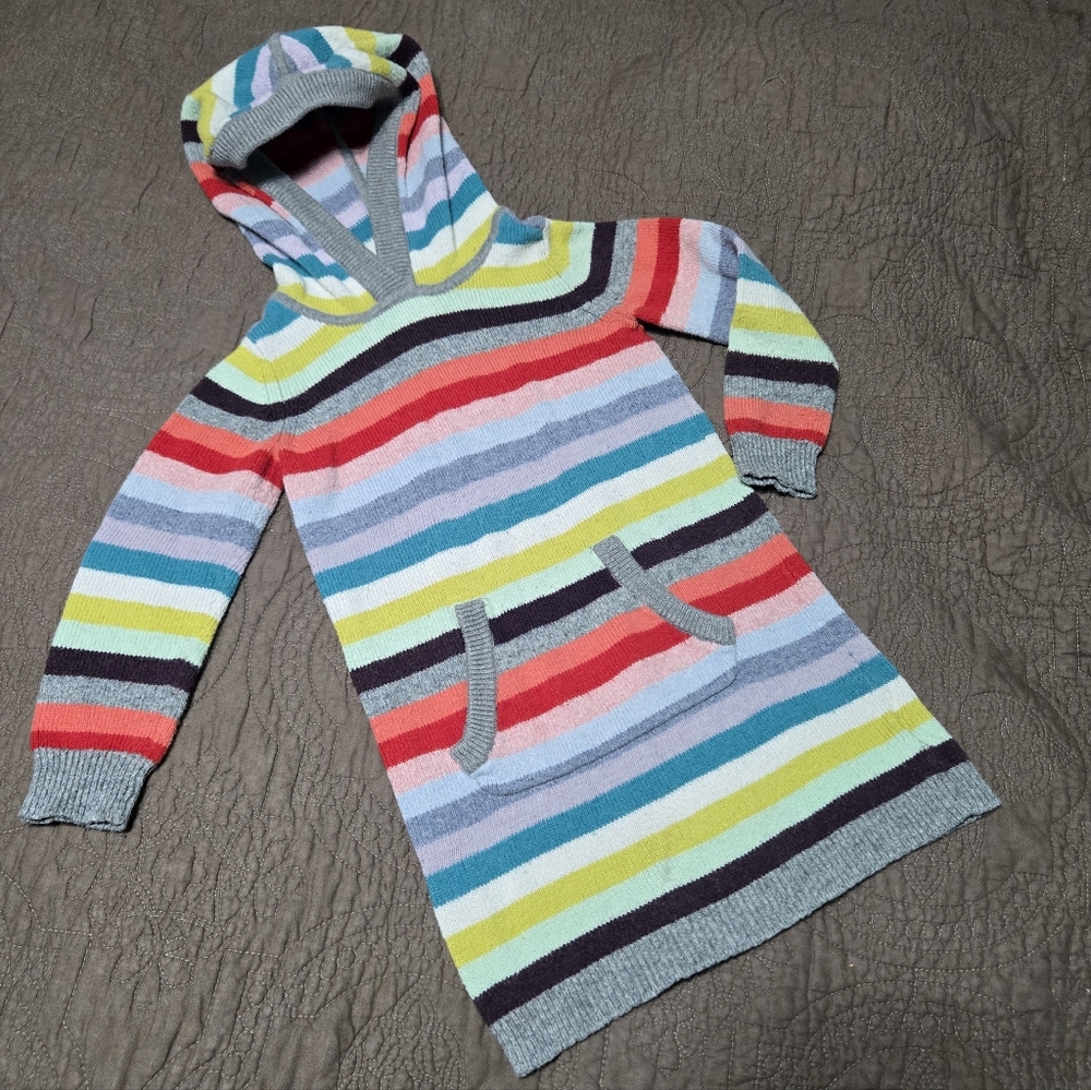 BABY GAP holiday crazy stripe sweater dress kids tunic top 4t